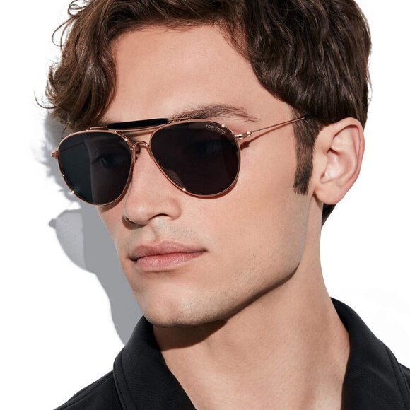NEW TOM FORD RAPHAEL-02 TF995 28A MEN SUNGLASSES FT0995/S GOLD - Picture 1 of 9